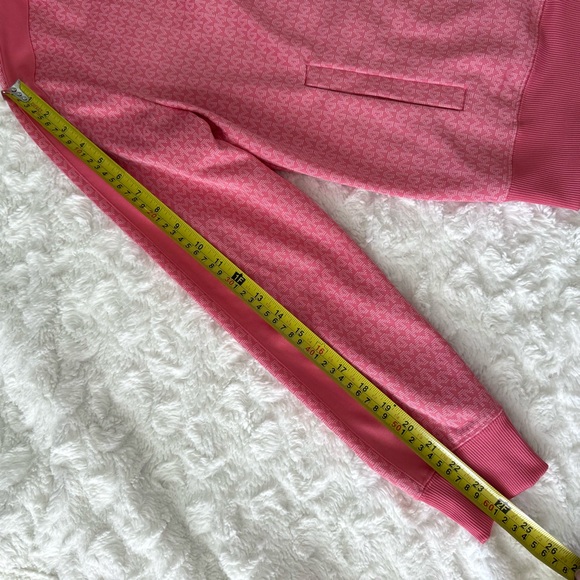 EUC MICHAEL KORS MK Signature Jacquard Track Jacket Tea Rose - Picture 9 of 10